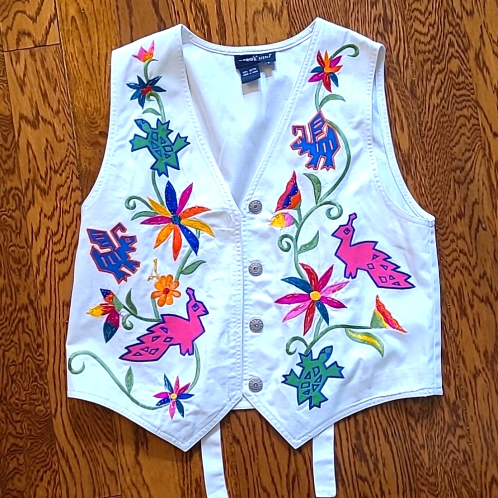 Carole Little embroidered vest